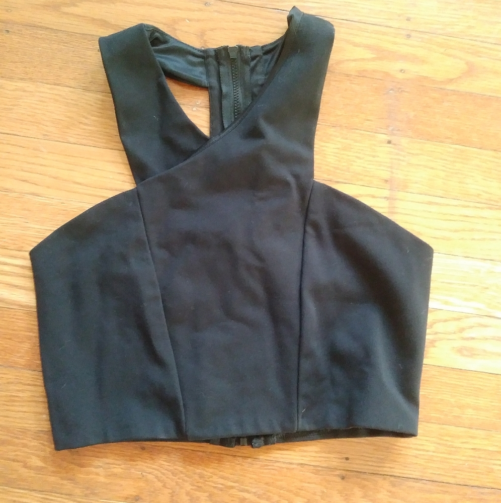 Express Black S crop top